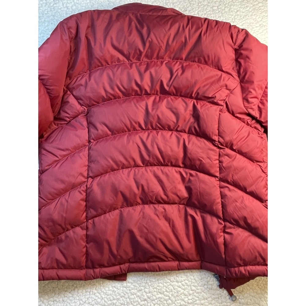 LL Bean Puffer Jacket Men Large Goose Down 800 Heavy Full Zip Blue Bubble Red - Picture 9 of 9